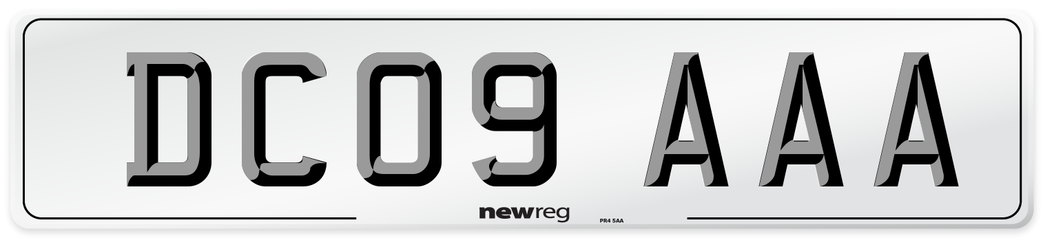DC09 AAA Number Plate from New Reg
